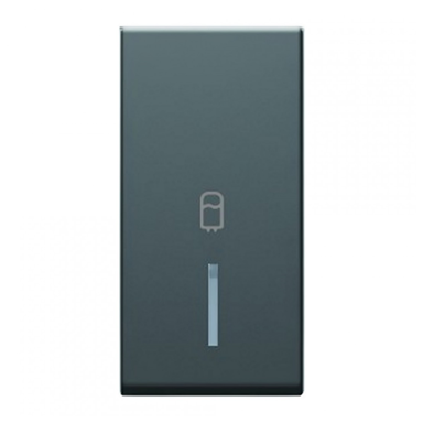 Tipka TM11, 1 mjesto, SB crna, s indikatorom bojler