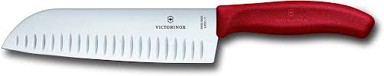 VICTORINOX Santoku nož Swiss Classic, 17 cm, crveni