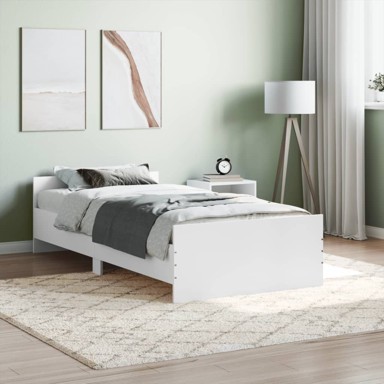Okvir za krevet bijeli 90x190 cm konstruirano drvo