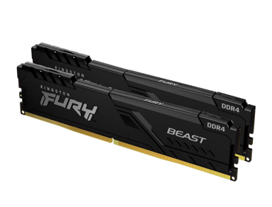 KINGSTON memorija FURY Beast 16 GB (2 x 8 GB) DDR4 3200 MT/s CL16, crna