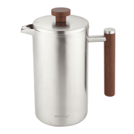 KING HOFF French press 1 l s dvostrukom stijenkom i drvenom drškom