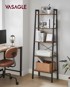 SONGMICS Ljestve polica 5 razina 562 x 32 x 1721 cm smeđa