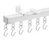 VEVOR Set staze za zavjese za strop, 1810x68x46 mm, bijela