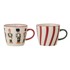 BLOOMINGVILLE Šalice u setu 2 kom za cappuccino s božićnim motivom od kamenine 300 ml Jolly