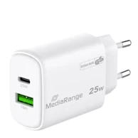 MEDIARANGE OM-MRMA112 Fast charging adapter 25W 2x USB, bijela