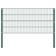 Panel za ogradu sa stupovima željezni, 1.7 m, 0.8 m, zeleni