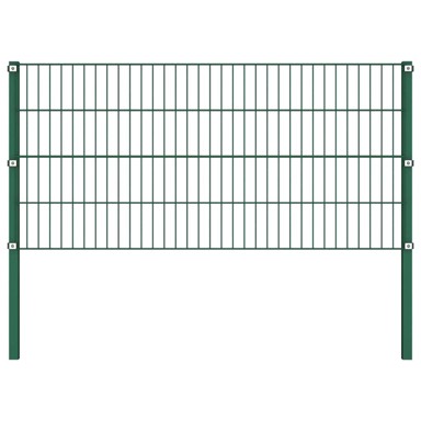 Panel za ogradu sa stupovima željezni, 1.7 m, 0.8 m, zeleni