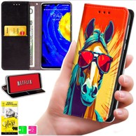 BLUEMOON Futrola u obliku novčanika za Oppo Reno 14F / 14 FS 5G - maska s uzorkom + staklo 9H
