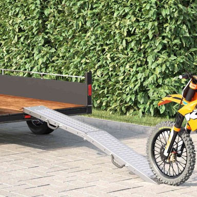 Rampa, za utovar, 185 x 22.5 x 4.5 cm, pocinčani čelik, srebrna