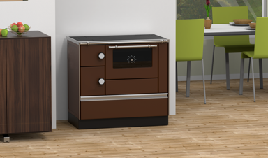 ALFA-PLAM Štednjak 90 HET Etaž, desni, smeđi, za centralno grijanje