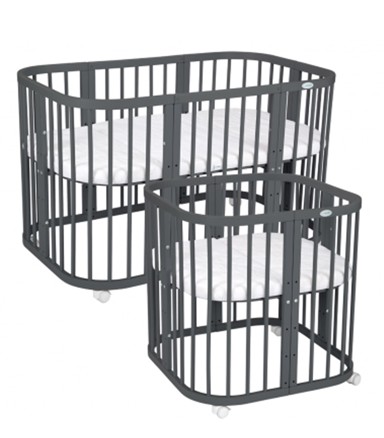 WALDIN Krevetić 7u1, s madracem, graphite