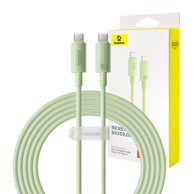 BASEUS Kabel za brzo punjenje Habitat Series USB-C na USB-C 100W 2 m, zeleni