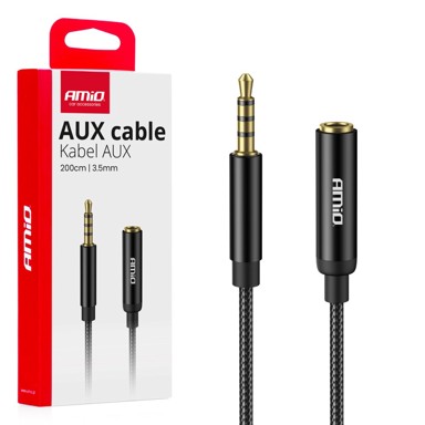 AMIO Audio kabel AUX 3,5 mm produžni, 2 m