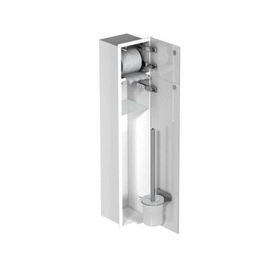Ugradbeni pretinac i spremnik za WC, lijevi šarnir, 825 × 179 × 155 mm, bijeli sjaj