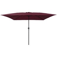 Kvadratni vrtni suncobran 295 x 245 cm, bordeaux crvena