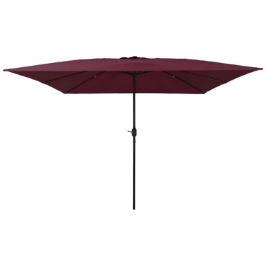Kvadratni vrtni suncobran 295 x 245 cm, bordeaux crvena
