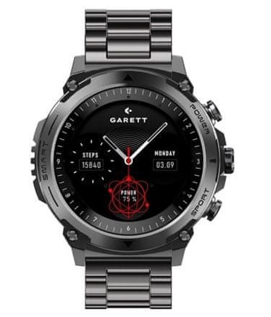 GARETT Pametni sat Atom Black Steel
