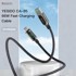 YESIDO Kabel CA85, USB kabel na tip C, 66 W, 5 A, 120 cm, crni