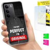 Futrola za Realme C75 / 14X 5G, maskica foto, stražnja stranica, futrola + 9H staklo