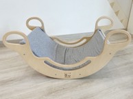 ELIS DESIGN Navlaka za montessori ljuljačku 5u1, s elastinom, siva