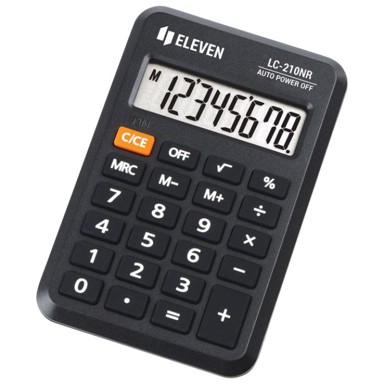 ELEVEN Kalkulator LC-210NR, 8 mjesta, crni