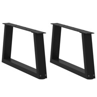 Noge za blagovaonski stol V-oblika 2 kom crne 70x(30-31,3) cm