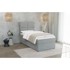 ROPEZ Tapecirani krevet Lena 100x200 cm s prostorom za pohranu s podnicom, svijetlo sivi