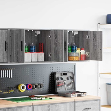 Garažni zidni ormarići 2 kom, od konstruiranog drva