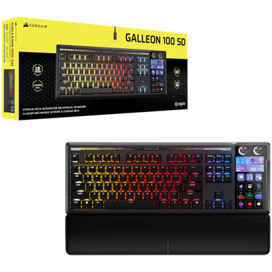 CORSAIR Gaming tipkovnica GALLEON 100 SD RGB, USB, crna