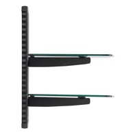 VONHAUS Staklena plutajuća polica, 2x, crna