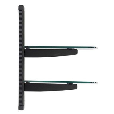 VONHAUS Staklena plutajuća polica, 2x, crna