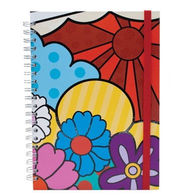 Kolegij Blok, A4, crte, 120 listova, s gumicom, flowers