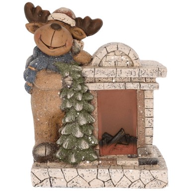 HOME Dekorativni LED kamin sa jelenom, DD62650