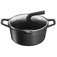 TEFAL Duboka tava s poklopcem, 24 cm, crna