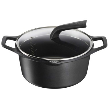 TEFAL Duboka tava s poklopcem, 24 cm, crna 