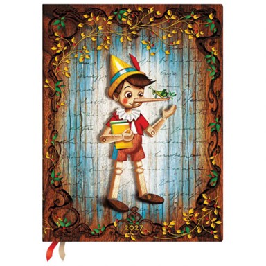 PAPERBLANKS planer dnevni 2027 Pinocchio Flexi Ultra, 17,5 x 22,5 cm, s gumicom