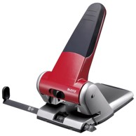 LEITZ Bušilica za papir, 2 rupe, do 65 listova, crvena