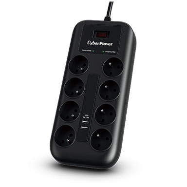 CYBERPOWER Prenaponska zaštita P0820SUF0, 8x šuko, 2x USB
