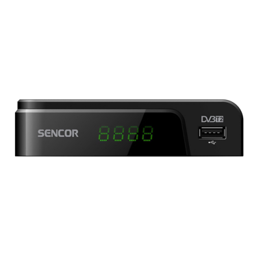 SENCOR Digitalni prijemnik SDB 524T, DVB-T2 H.265 HEVC, HDMI/SCART, USB, SCART kabel, crna