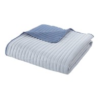 CATHERINE LANSFIELD Plavi prošiven prekrivač 220x230 cm Stripe 