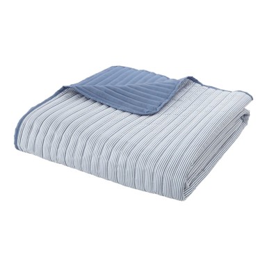 CATHERINE LANSFIELD Plavi prošiven prekrivač 220x230 cm Stripe