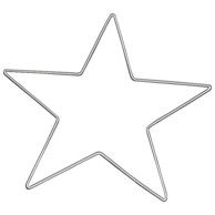 KNORR PRANDELL Obruč za dekoraciju 21-6785255, metalni, zvijezda, 25 cm