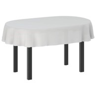 Tkanina za stol 5 kom ovalna 160 x 220 cm, bijela