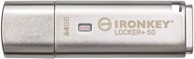 KINGSTON Memorija Ironkey Locker+ 50 64GB IKLP50/64GB, XTS-AES enkripcija, srebrni