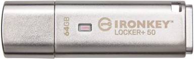 KINGSTON Memorija Ironkey Locker+ 50 64GB IKLP50/64GB, XTS-AES enkripcija, srebrni