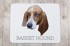 Podloga za miša Basset Hound, geometrijski motiv