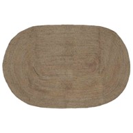 Tepih, dimenzije 300 × 300 cm, juta, prirodna i crna