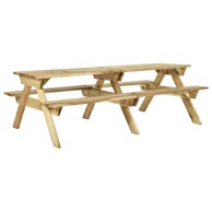 Stol za piknik s klupama 220 x 122 x 72 cm impregnirana borovina