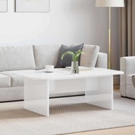 Stolić za kavu od konstruiranog drva 93 x 53 x 33 cm visoki sjaj, bijela