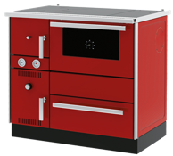 ALFA-PLAM Štednjak Term 20, etaž, crveni, desni, za centralno grijanje